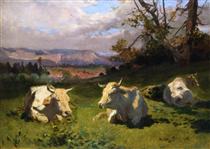 Cows Resting - Роза Бонер