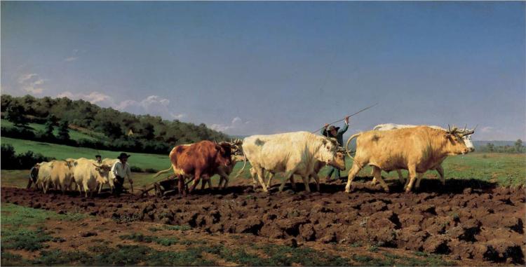 Plowing in the Nivernais, 1849 - Роза Бонёр