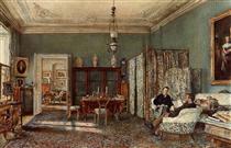 The Morning Room of the Palais Lanckoronski, Vienna - Rudolf von Alt