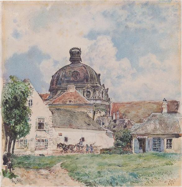 View of Klosterneuburg, 1890 - Рудольф фон Альт