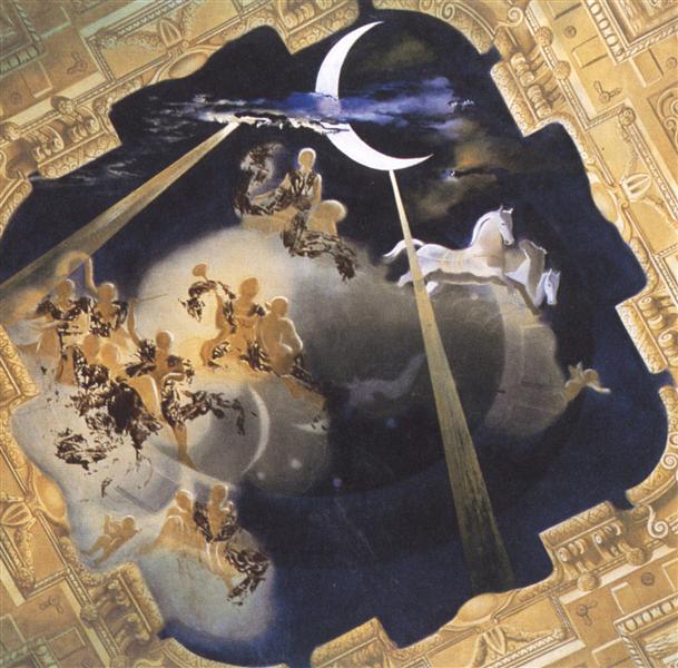 Ceiling of the Hall of Gala's Chateau at Pubol, 1971 - Salvador Dalí