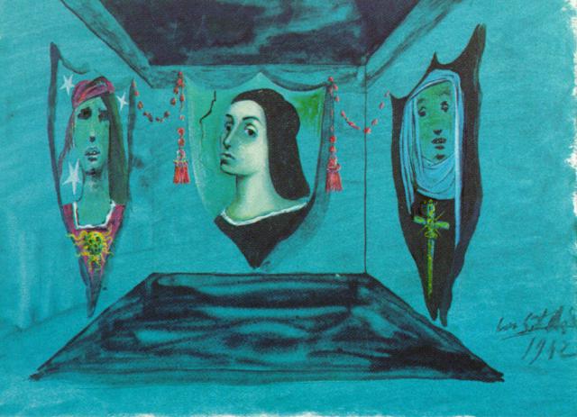 Design for the set of 'Romeo and Juliet', 1942 - Сальвадор Дали
