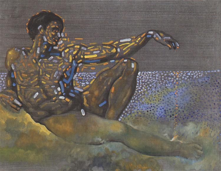 Figure Inspired by the Adam of the Ceiling of the Sistine Chapel, 1982 - Salvador Dali