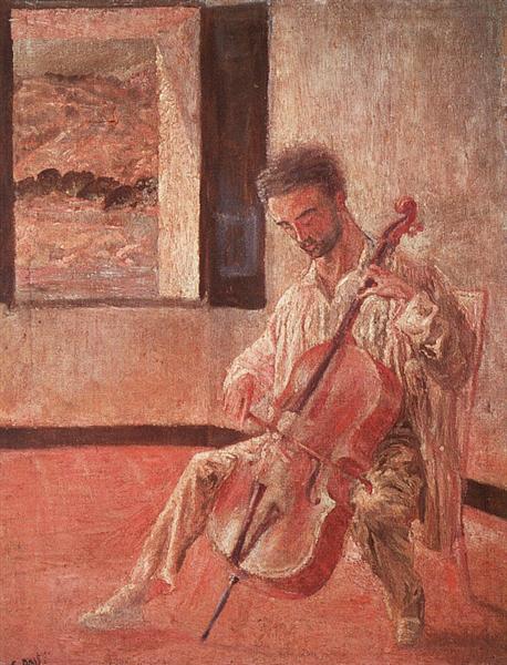 Portrait of the Cellist Ricard Pichot, 1920 - 達利