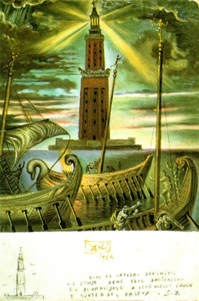 The Lighthouse at Alexandria, 1954 - Сальвадор Далі