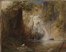 The Waterfalls, Pistil Mawddach, North Wales  1836 - Сэмюэл Палмер
