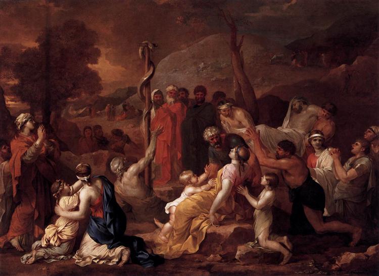 Moses and the Brazen Serpent, 1654 - Sebastien Bourdon