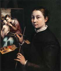 Self-portrait at the easel - Sofonisba Anguissola