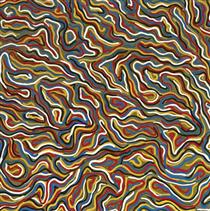 Squiggly Brushstrokes (Olive) - Sol LeWitt