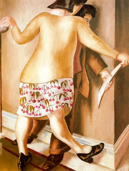 On the Landing (Looking at a Drawing) - Stanley Spencer