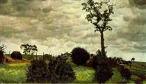 Tree and Chicken Coops - Stanley Spencer