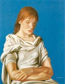 Young Lady with Crossed Arms - Tamara de Lempicka