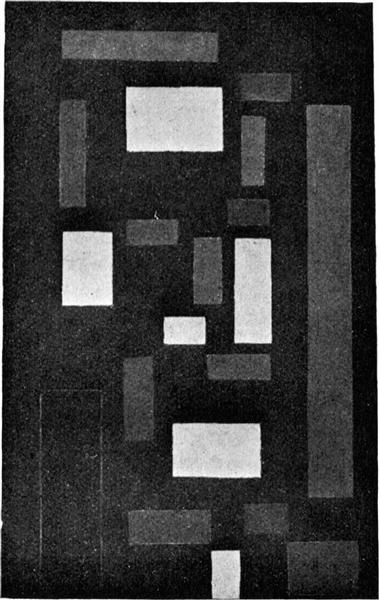 Composition VI (on black fond), 1917 - Theo van Doesburg
