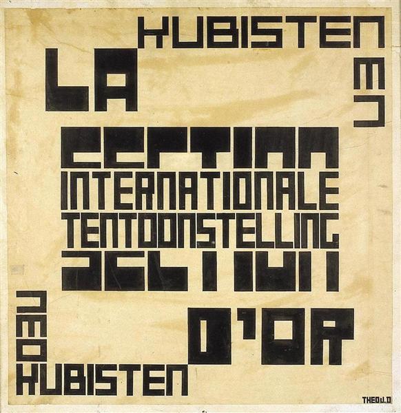 Design for an exhibition poster for "La Section d'Or", c.1920 - Theo van Doesburg