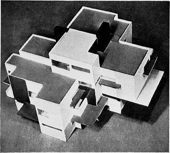 Private house, model, seen from the west, 1923 - Тео ван Дусбург