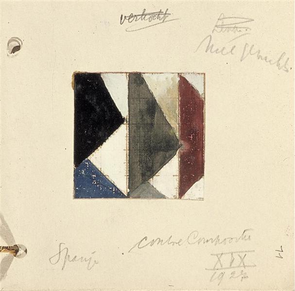 Studie voor Contra compositie XIX - Theo van Doesburg