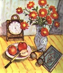 Still Life with Red Flowers - Theodor Pallady