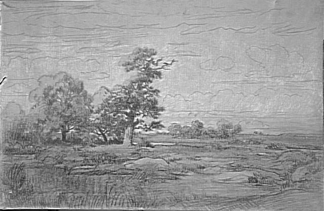 Landscape Sketch - 泰奧多爾·盧梭