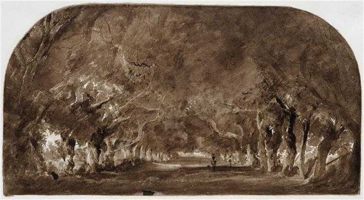 The avenue of chestnut trees, 1837 - Теодор Руссо