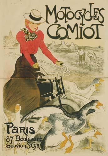 Motocycles Comiot, 1899 - Theophile Steinlen
