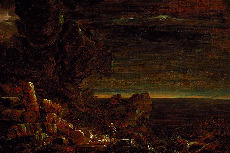 The Pilgrim of the World at the End of His Journey (part of the series The Cross and the World), c.1847 - Thomas Cole