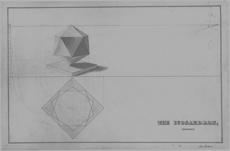 Drawing The Icosahedron, 1859 - 湯姆·艾金斯