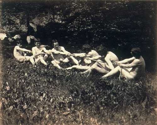 Male Nudes in a Seated Tug of War, 1884 - 湯姆·艾金斯