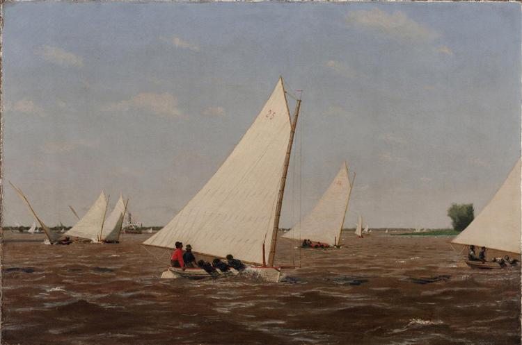 Sailboats Racing on the Delaware, 1874 - Томас Икинс