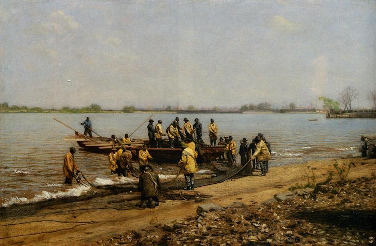 Shad Fishing at Gloucester on the Delaware River, 1881 - Томас Ікінс