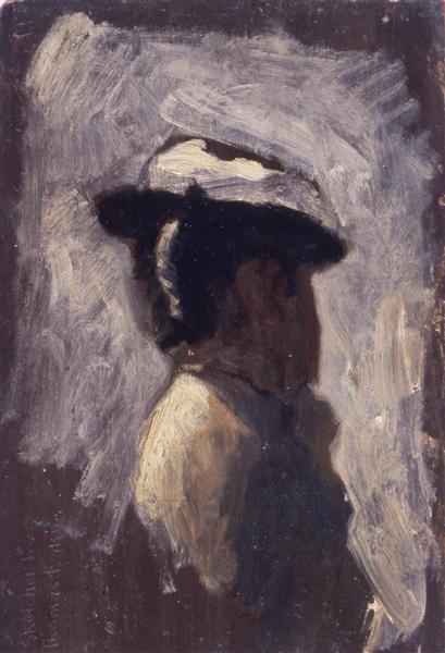 Study of a woman's head, 1881 - 湯姆·艾金斯