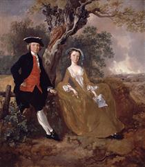 An Unknown Couple in a Landscape - Thomas Gainsborough