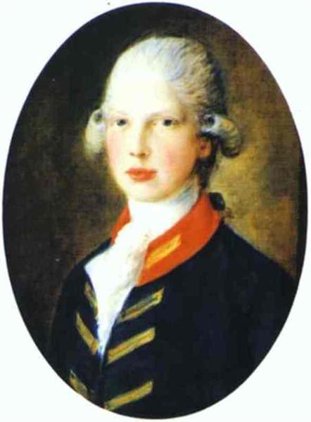 Portrait of Prince Edward, Later Duke of Kent, 1782 - 根茲巴羅