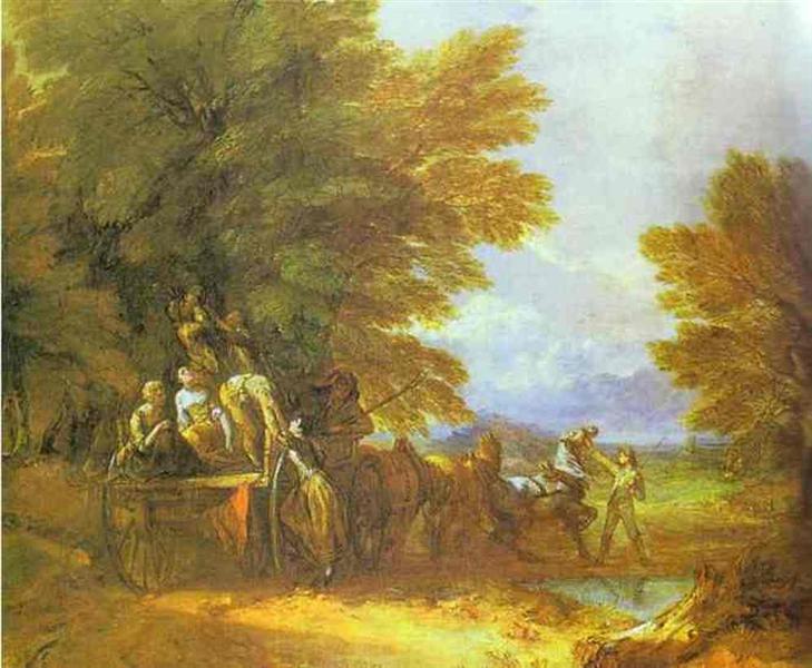 The Harvest Wagon, 1767 - Томас Гейнсборо