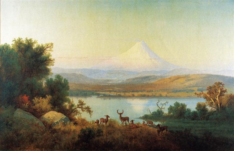 Mt. Hood Erupting, 1865 - Thomas Hill