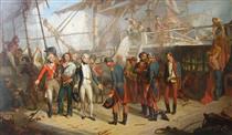 Nelson Receiving the Swords of the Spanish Surrendering on Board the ‘San Jose’ - Thomas Jones Barker