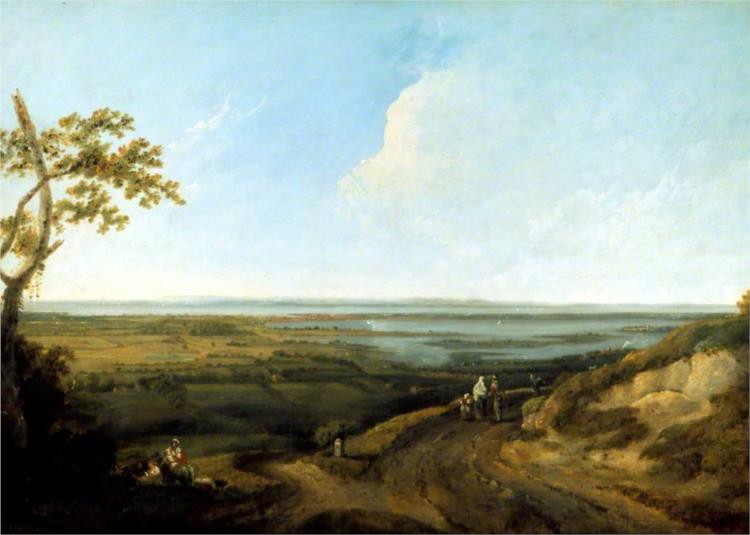 View of Portsmouth from Portsdown Hill - Томас Джонс