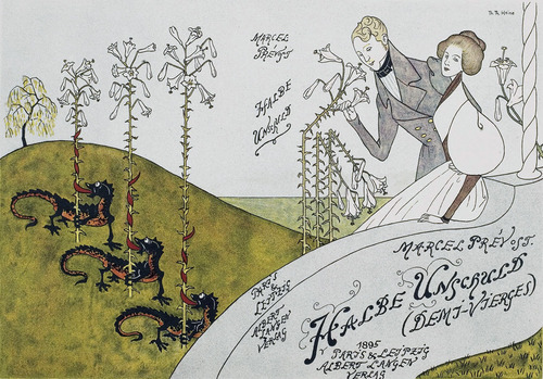 Poster advertising Marcel Prévost’s novel Les Demi-vierges, Pan magazine, 1896 - Thomas Theodor Heine