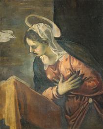 Annunciation, Maria - Тінторетто