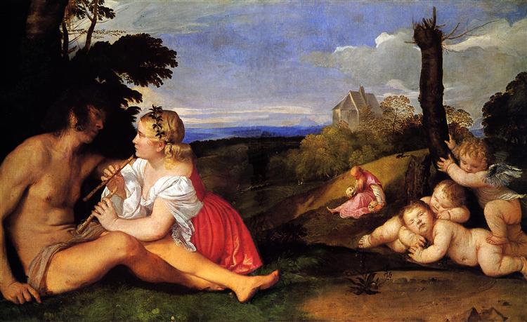 Alegoría de las tres edades de la vida, 1511 - 1512 - Tiziano