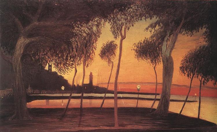 Sunset Over the Bay of Naples, 1901 - Tivadar Kosztka Csontvary
