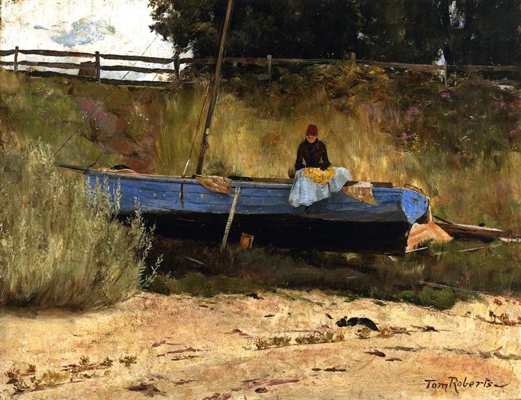 Boat on Beach, Queenscliff, 1886 - Том Робертс