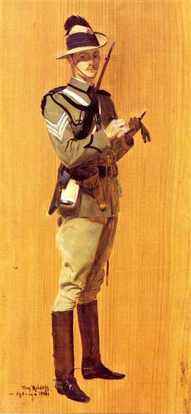 Sergeant R.D. Fraser, Mounted Rifles, 1896 - Tom Roberts