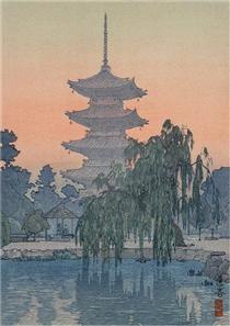 Pagoda in Kyoto - Toshi Yoshida