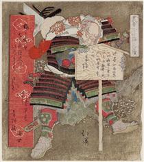 Benkei and the Plum Tree - Hokkei