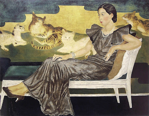 Portrait de Madame Y, 1935 - Цуґухару Фудзіта