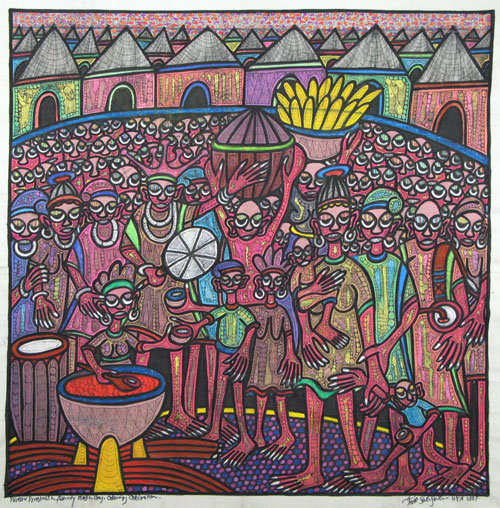 Priest and Priestess in Festivity Mood of Ibeji Ceremony, 2007 - Twins Seven Seven