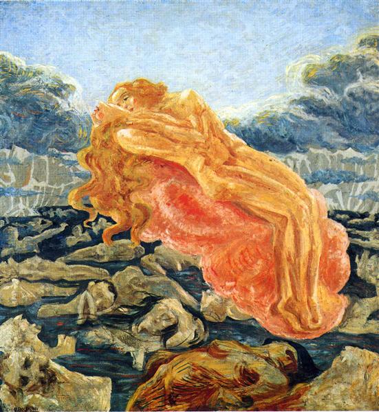 The dream (Paolo and Francesca), 1909 - Umberto Boccioni
