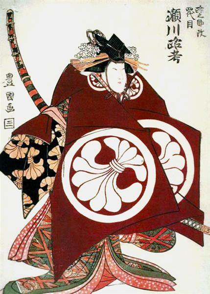Rokō Segawa VI as Tomoe-gozen, 1800 - Утагава Тоёкуни