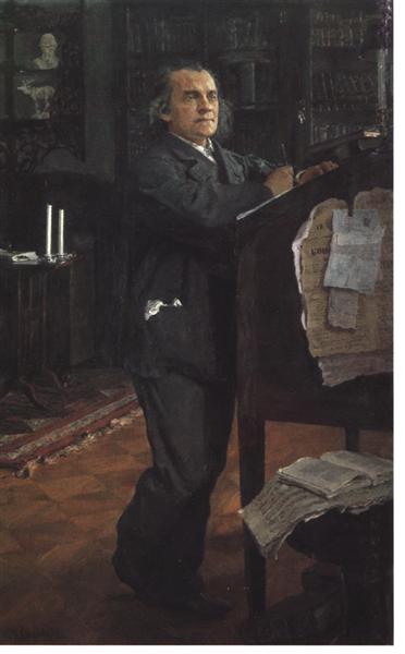 Portrait of the Composer Alexander Serov, 1888 - 1889 - Valentin Serov