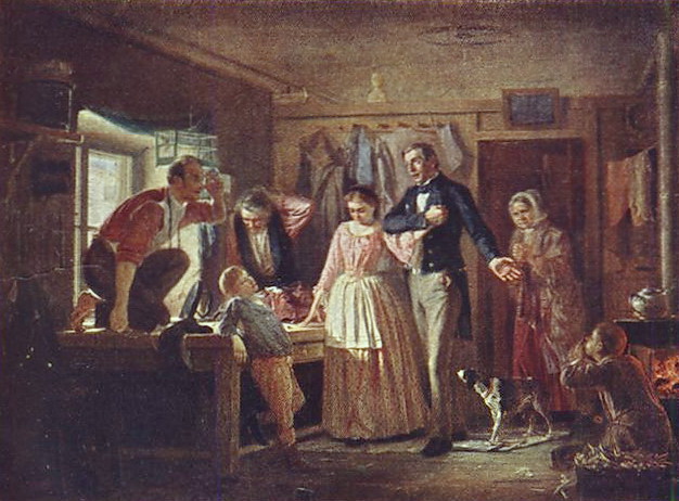 Courting an official to his daughter tailor, 1862 - Vasily Perov